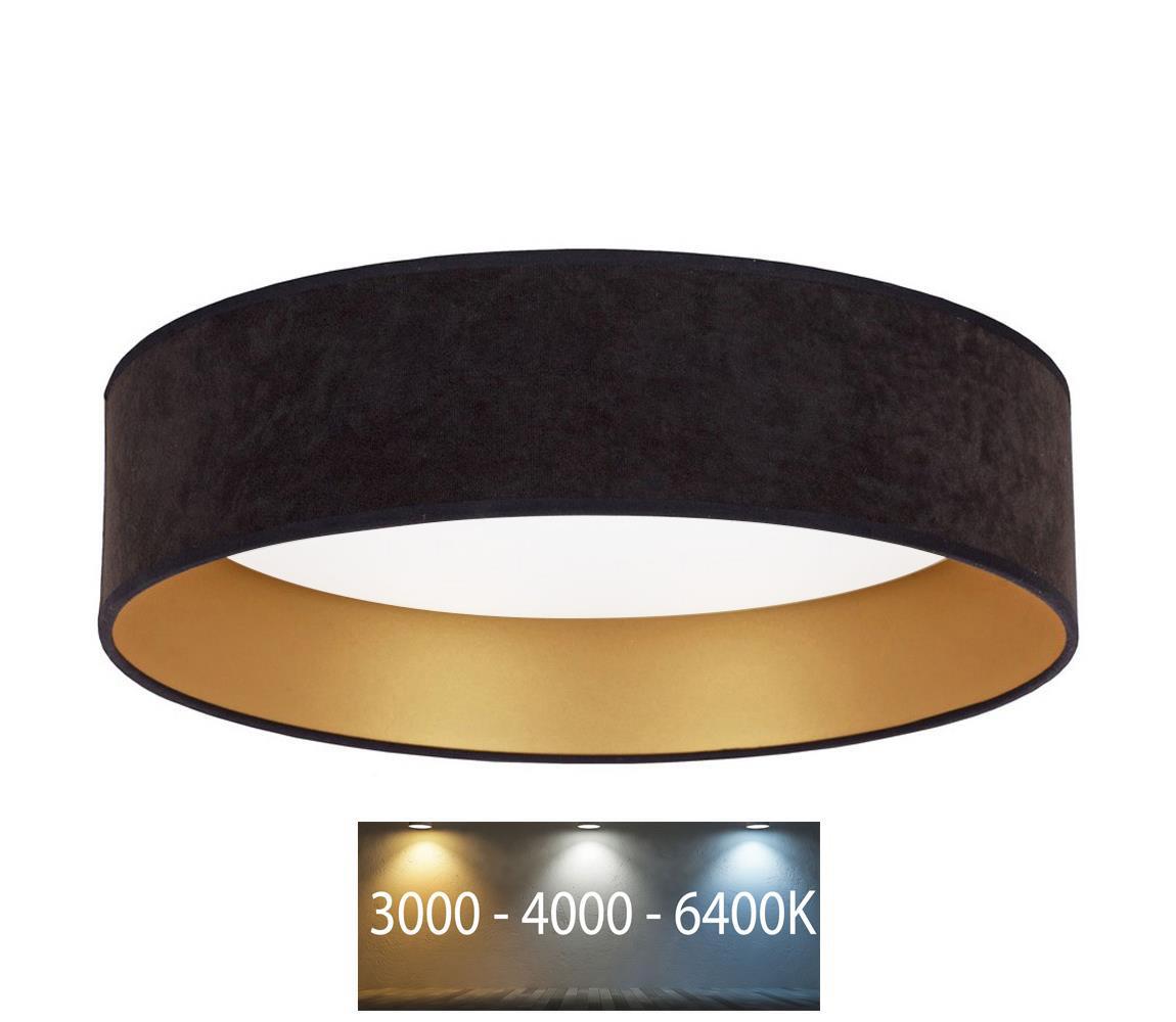 Plafonieră LED VELVET LED/24W/230V 3000/4000/6400K neagră/aurie Brilagi