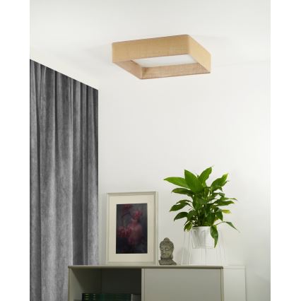 Brilagi - Plafonieră VELVET SQUARE LED/24W/230V 43x43 cm maro