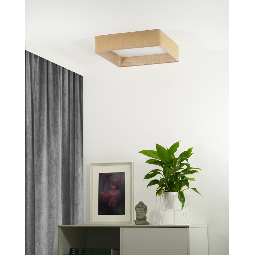 Brilagi - Plafonieră VELVET SQUARE LED/24W/230V 43x43 cm maro