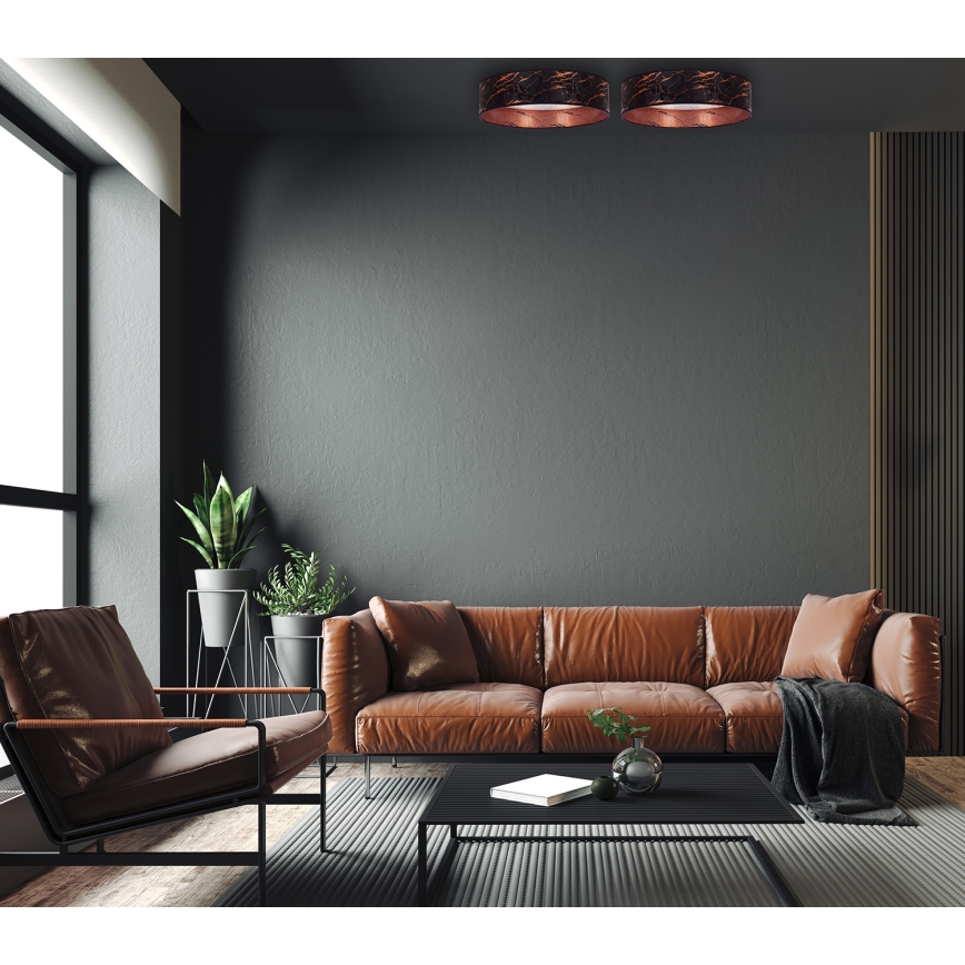 Plafonieră LED VELVET STAR LED/24W/230V d. 40 cm 3000K/4000K/6400K neagră/cupru Brilagi