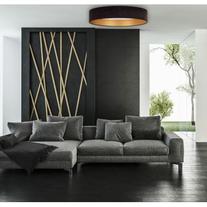 Plafonieră LED VELVET STAR LED/36W/230V d. 55 cm 3000K/4000K/6400K neagră/aurie Brilagi