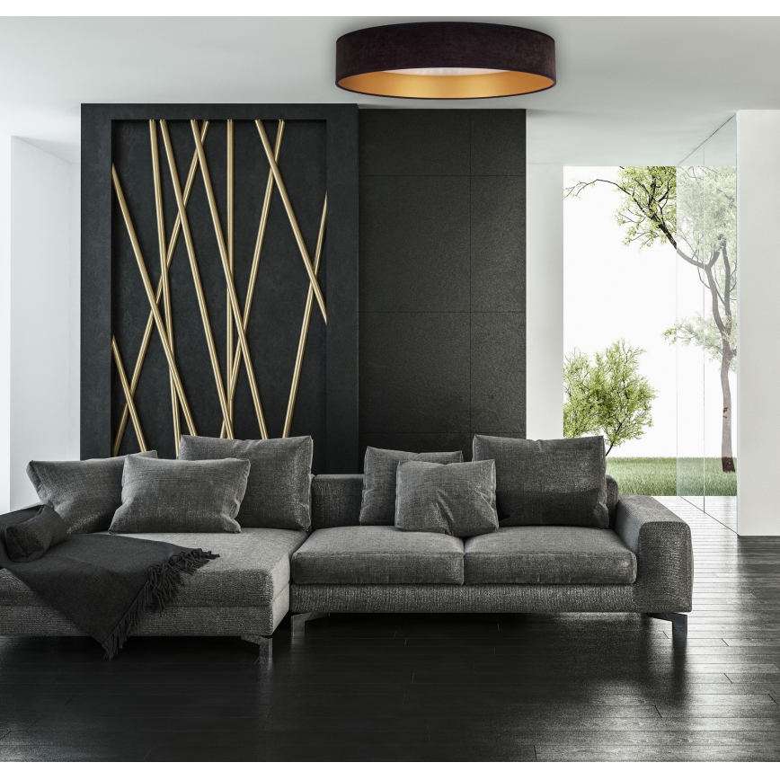 Plafonieră LED VELVET STAR LED/36W/230V d. 55 cm 3000K/4000K/6400K neagră/aurie Brilagi