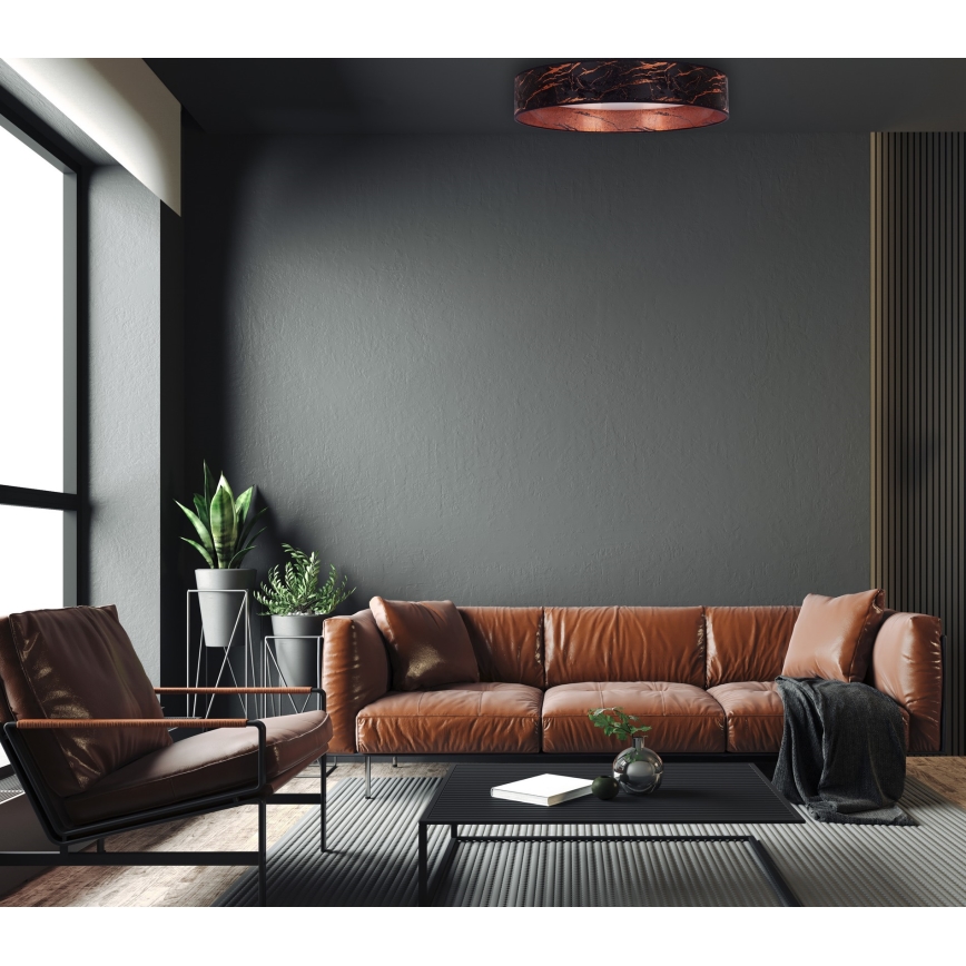 Plafonieră LED VELVET STAR LED/36W/230V d. 55 cm 3000K/4000K/6400K neagră/cupru Brilagi