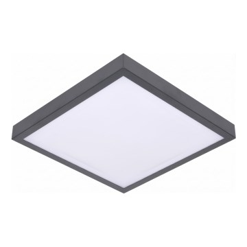 Plafonieră LED VITALI, 24W/230V, 4000K, 33x33 cm, cu senzor de mișcare și de amurg, antracit