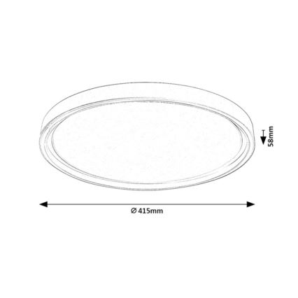 Rabalux - Plafonieră LED dimabilă, 31W/230V, IP40, 3000-6500K, Ø 41,5 cm + telecomandă
