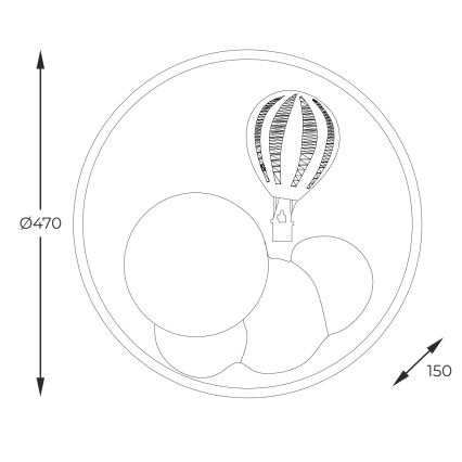 Plafonieră LED dimabilă pentru copii Zuma Line LED/42W/230V 3000/5700K roz