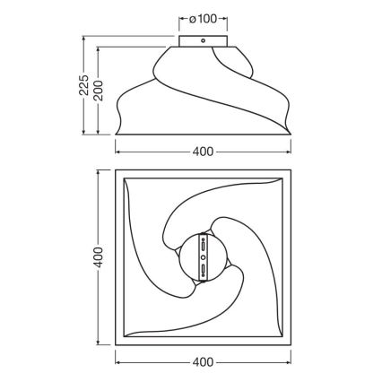Plafonieră Ledvance DECOR CARDBOARD 1xE27/15W/230V 40x40 cm