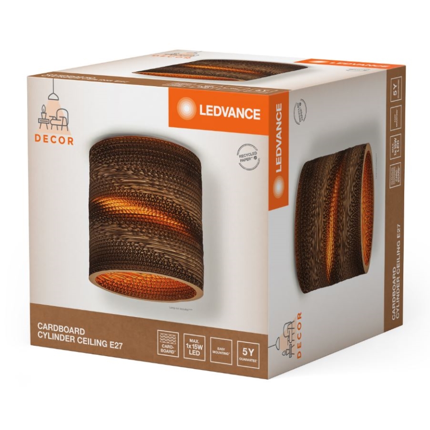 Plafonieră Ledvance DECOR CARDBOARD 1xE27/15W/230V d. 25 cm