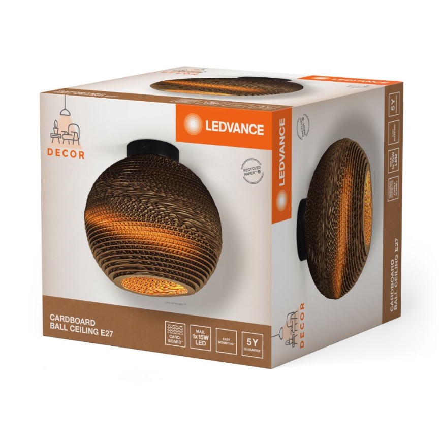 Plafonieră Ledvance DECOR CARDBOARD 1xE27/15W/230V d. 26 cm