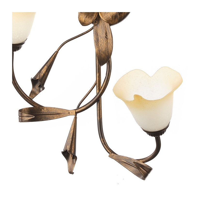 Plafonieră LUCREZIA 4xE14/6W/230V bronz ONLI