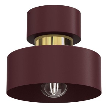 Plafonieră MARTI 1xE27/15W/230V Ø 20,5 cm burgundiu/auriu