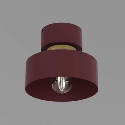 Plafonieră MARTI 1xE27/15W/230V Ø 20,5 cm burgundiu/auriu