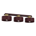 Plafonieră MARTI 3 x E27, 15 W, 230 V, 68 x 20,5 cm, vișiniu/auriu