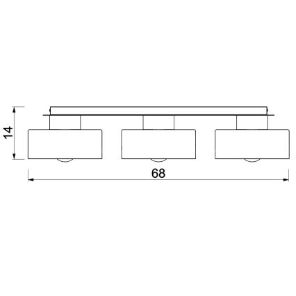 Plafonieră MARTI 3xE27/15W/230V alb/crom
