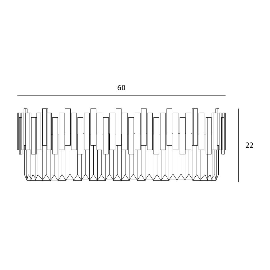Plafonieră MAXLIGHT C0164 TREND 15xE14/40W/230V d. 60 cm auriu