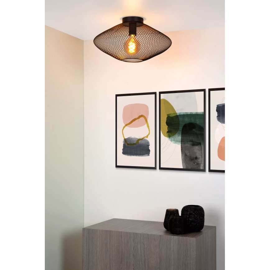 Plafonieră MESH 1xE27/40W/230V neagră Lucide 21123/45/30