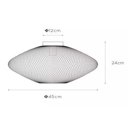Plafonieră MESH 1xE27/40W/230V neagră Lucide 21123/45/30