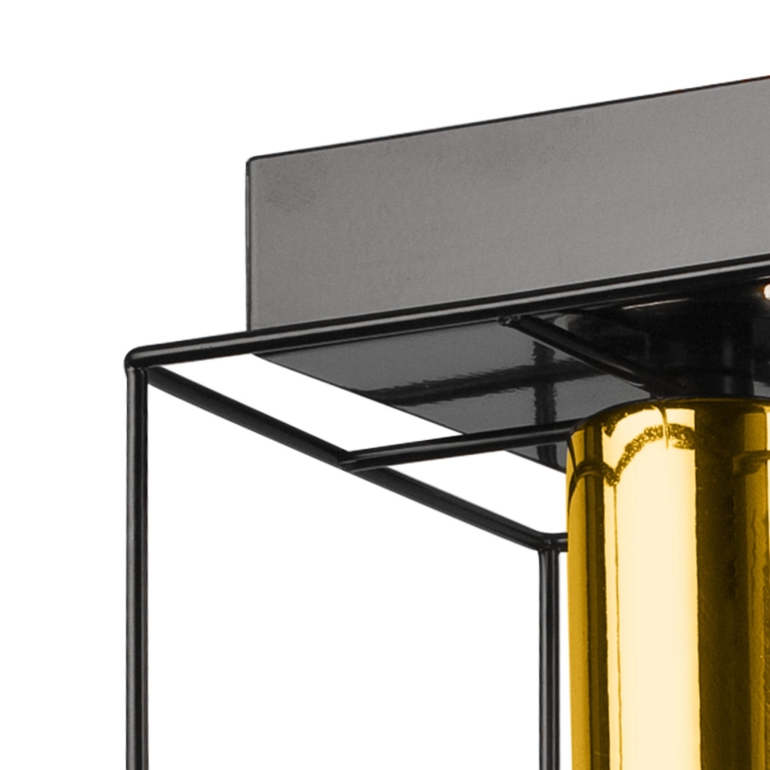 Plafonieră MIKA 4xE27/60W/230V 61 cm negru/auriu