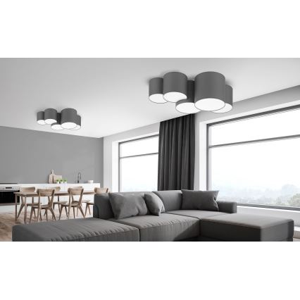 Plafonieră MONA 5xE27/15W/230V gri