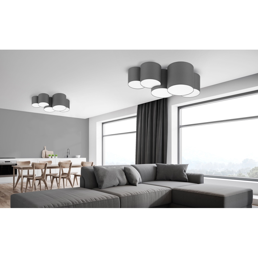 Plafonieră MONA 5xE27/15W/230V gri