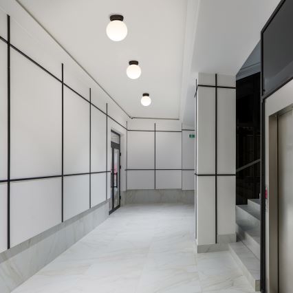 Plafonieră MOONLIGHT 1xE27/15W/230V Ø 16 cm neagră