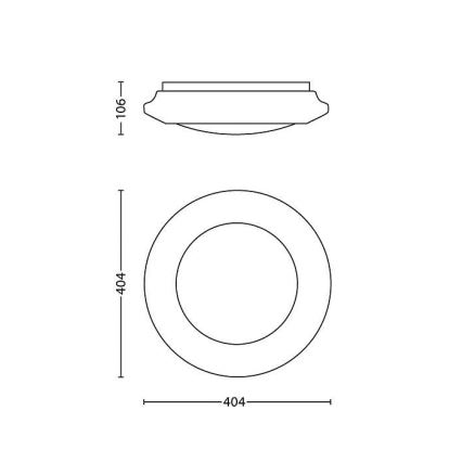 Philips 33365/31/16 - Plafoniera MYLIVING CINNABAR 1xLED/22W/230V