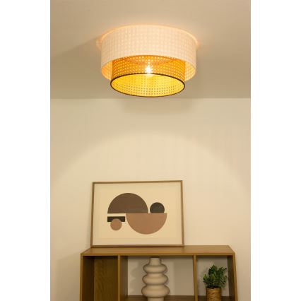 Plafonieră NATIA, 1 x E27, 60 W, 230 V, Ø 45 cm, alb/maro