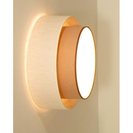 Plafonieră NATIA, 1xE27/60W/230V, Ø 45 cm, alb/maro