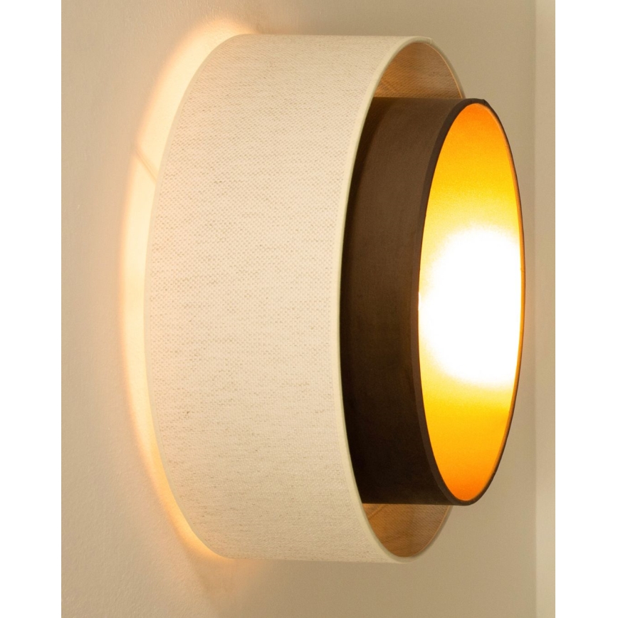 Plafonieră NATIA, 1xE27/60W/230V, Ø45 cm, alb/maro