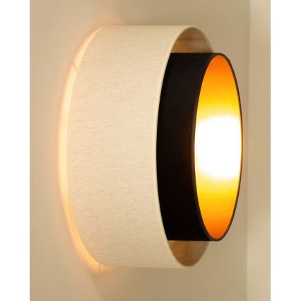 Plafonieră NATIA Ø 45 cm, 1xE27, 60W, 230V, alb/negru