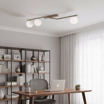Plafonieră NATON 3xE14/10W/230V bej/alb