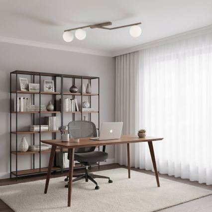 Plafonieră NATON 3xE14/10W/230V bej/alb