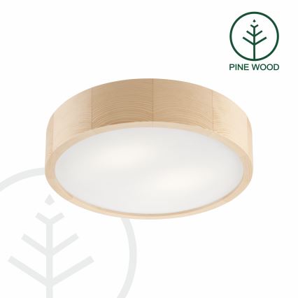 Plafonieră NATURAL, 2x E27/60W/230V, Ø 37,5 cm, din pin