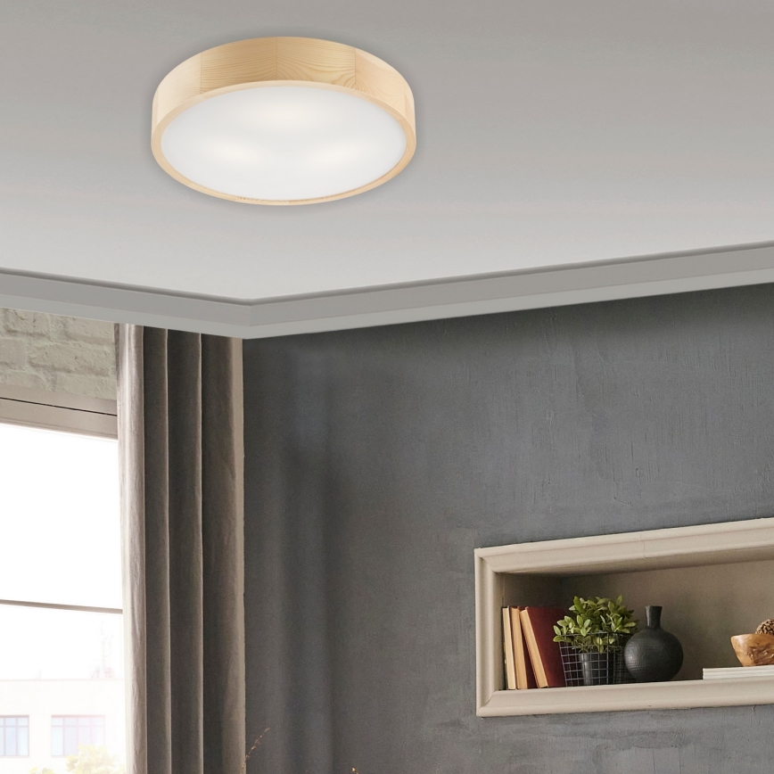 Plafonieră NATURAL 3x E27/60W/230V, Ø 47,5 cm, pin