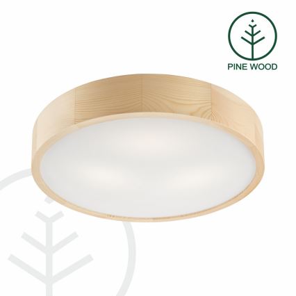 Plafonieră NATURAL 3x E27/60W/230V, Ø 47,5 cm, pin