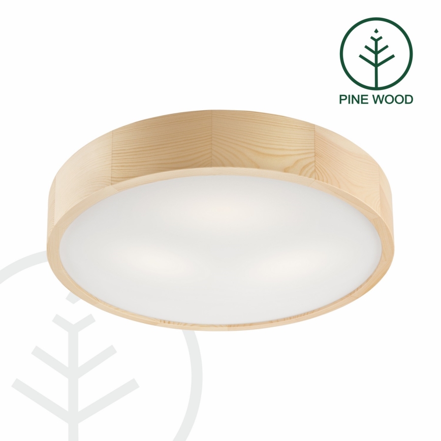 Plafonieră NATURAL 3x E27/60W/230V, Ø 47,5 cm, pin