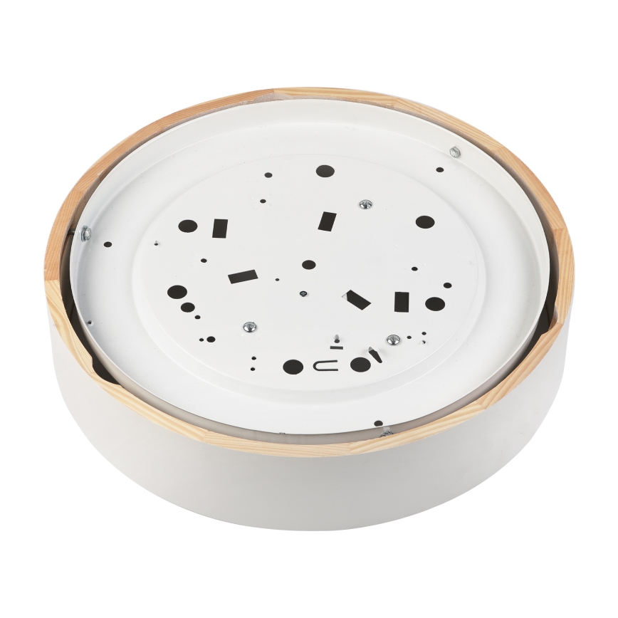 Plafonieră NATURAL, 3xE27/15W/230V, Ø 37,5 cm, pin/alb