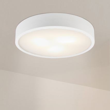 Plafonieră NATURAL, 5 x E27/15W/230V, Ø 47,5 cm, pin/alb