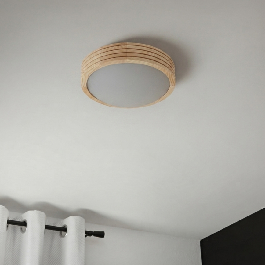 Plafonieră NATURAL MODERN SLIM 1xE27/15W/230V Ø 27,5 cm pin