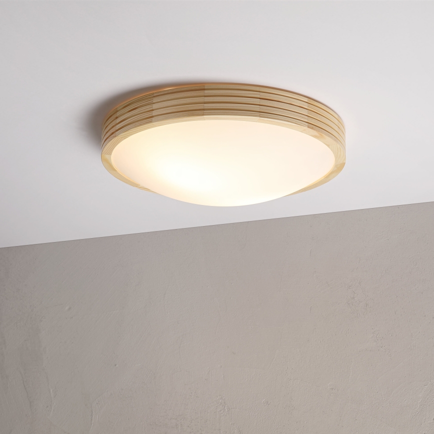 Plafonieră NATURAL MODERN SLIM 2xE27/15W/230V Ø 37,5 cm pin