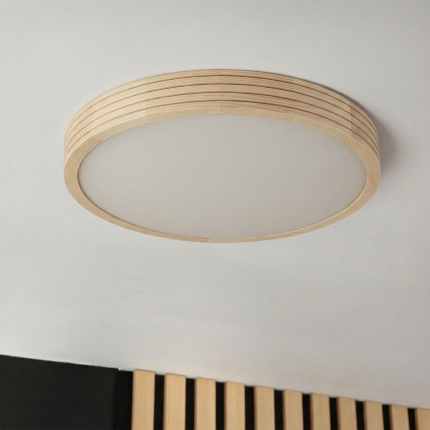 Plafonieră NATURAL MODERN SLIM 2xE27/15W/230V Ø 37,5 cm pin