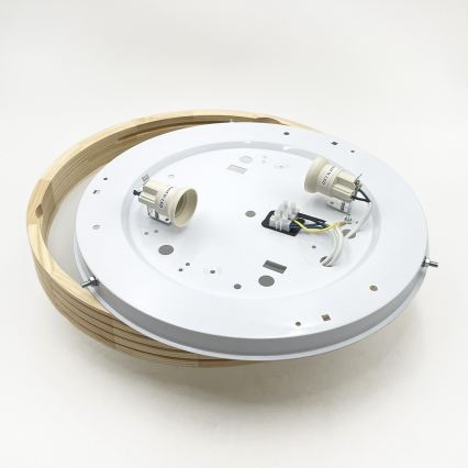 Plafonieră NATURAL MODERN SLIM 2xE27/15W/230V Ø 37,5 cm pin