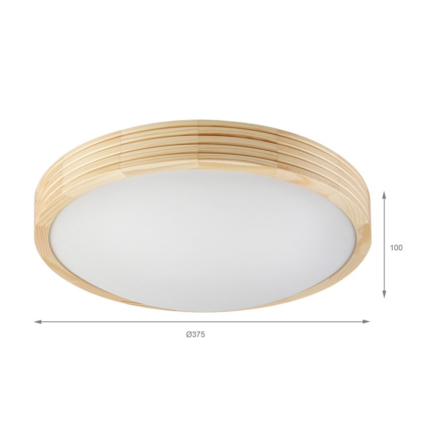 Plafonieră NATURAL MODERN SLIM 2xE27/15W/230V Ø 37,5 cm pin