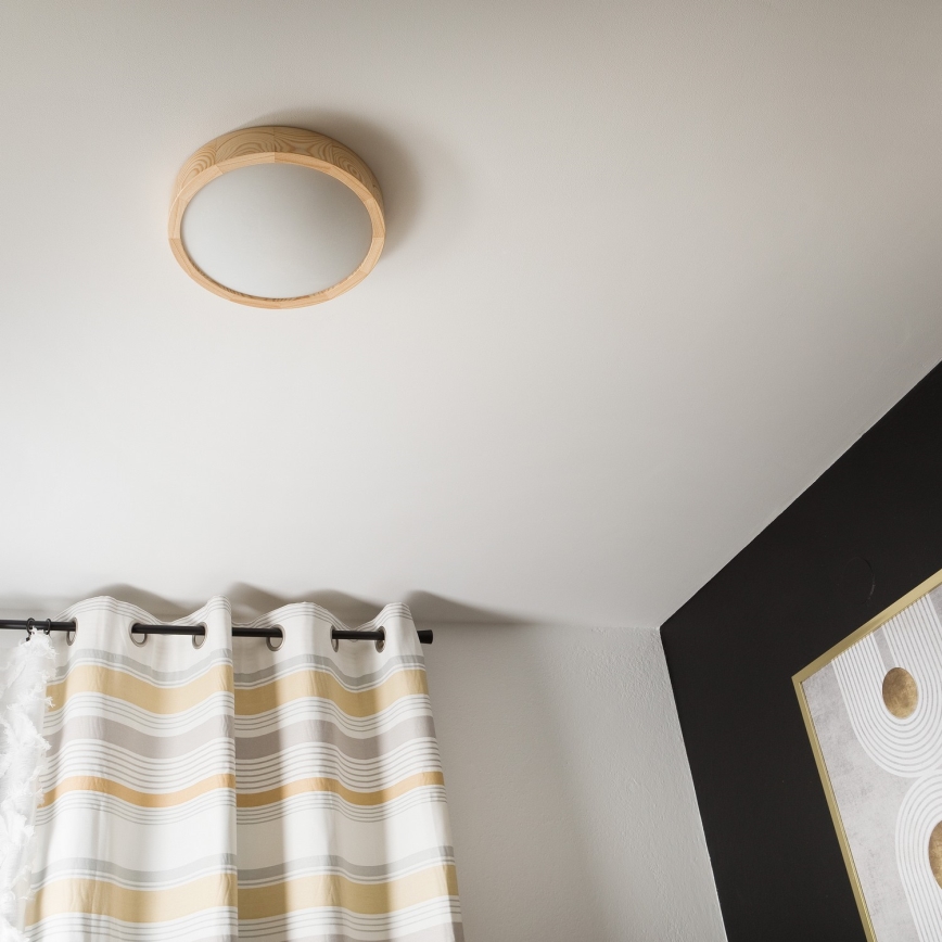 Plafonieră NATURAL SLIM 1xE27/60W/230V ø 27 cm pin