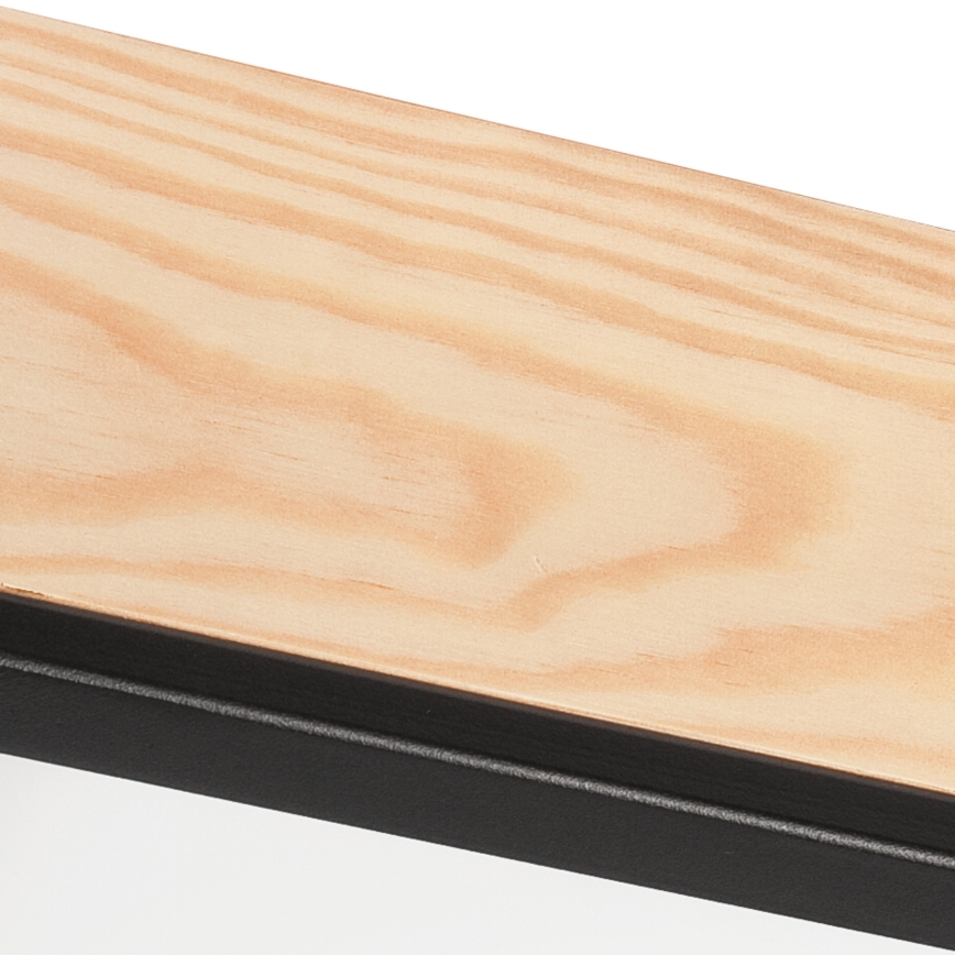 Plafonieră NATURAL SQUARE 2xE27/15W/230V 31x31 cm pin/negru