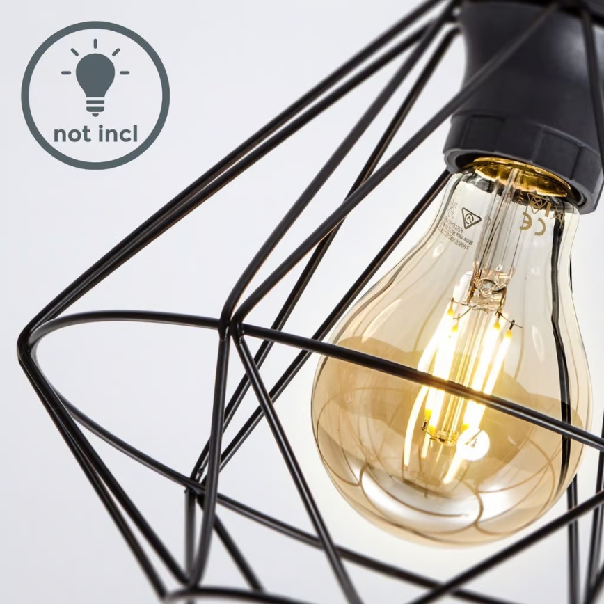 Plafonieră neagră pentru tavan 1xE27/40W/230V