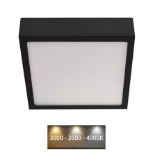 Plafonieră NEXXO LED/12,5W/230V 3000/3500/4000K 17x17 cm negru