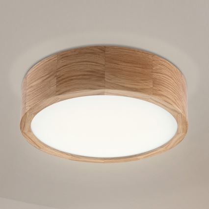 Plafonieră OAK 1xE27/60W/230V, finisaj stejar, Ø 27,5 cm