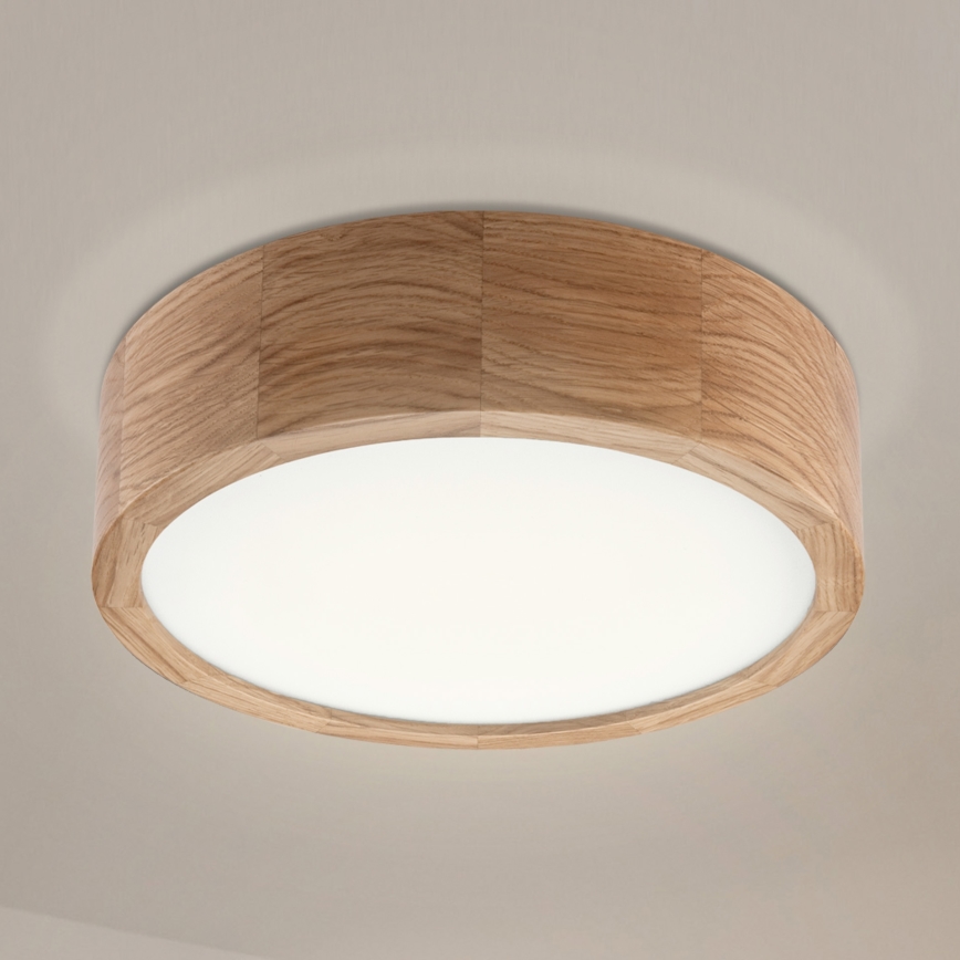 Plafonieră OAK 1xE27/60W/230V, finisaj stejar, Ø 27,5 cm