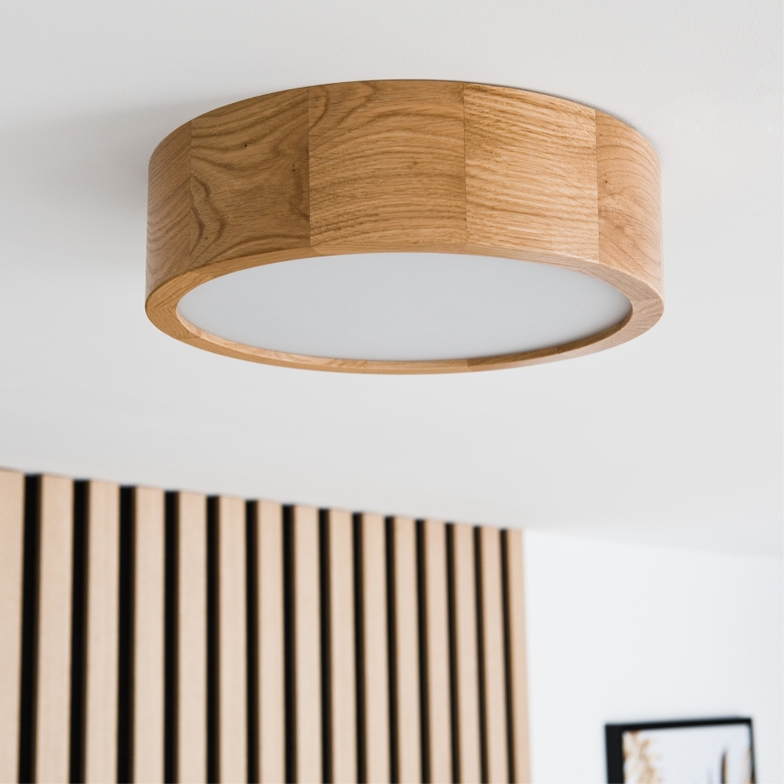 Plafonieră OAK 1xE27/60W/230V, finisaj stejar, Ø 27,5 cm